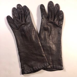Vintage Aris Womens Brown Leather Gloves